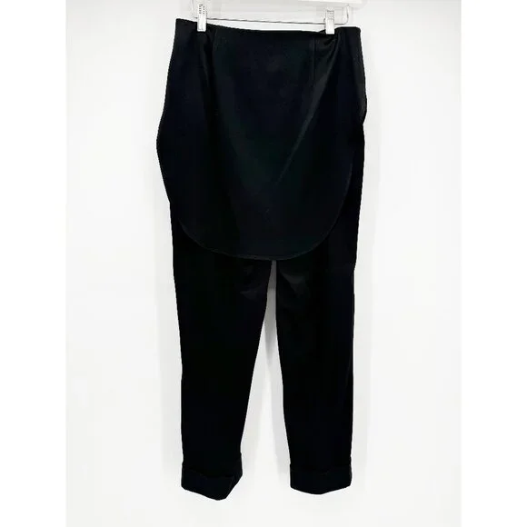 Hellessy Black Kooning satin trousers with shirttail overlay, size 4 - Picture 8 of 16